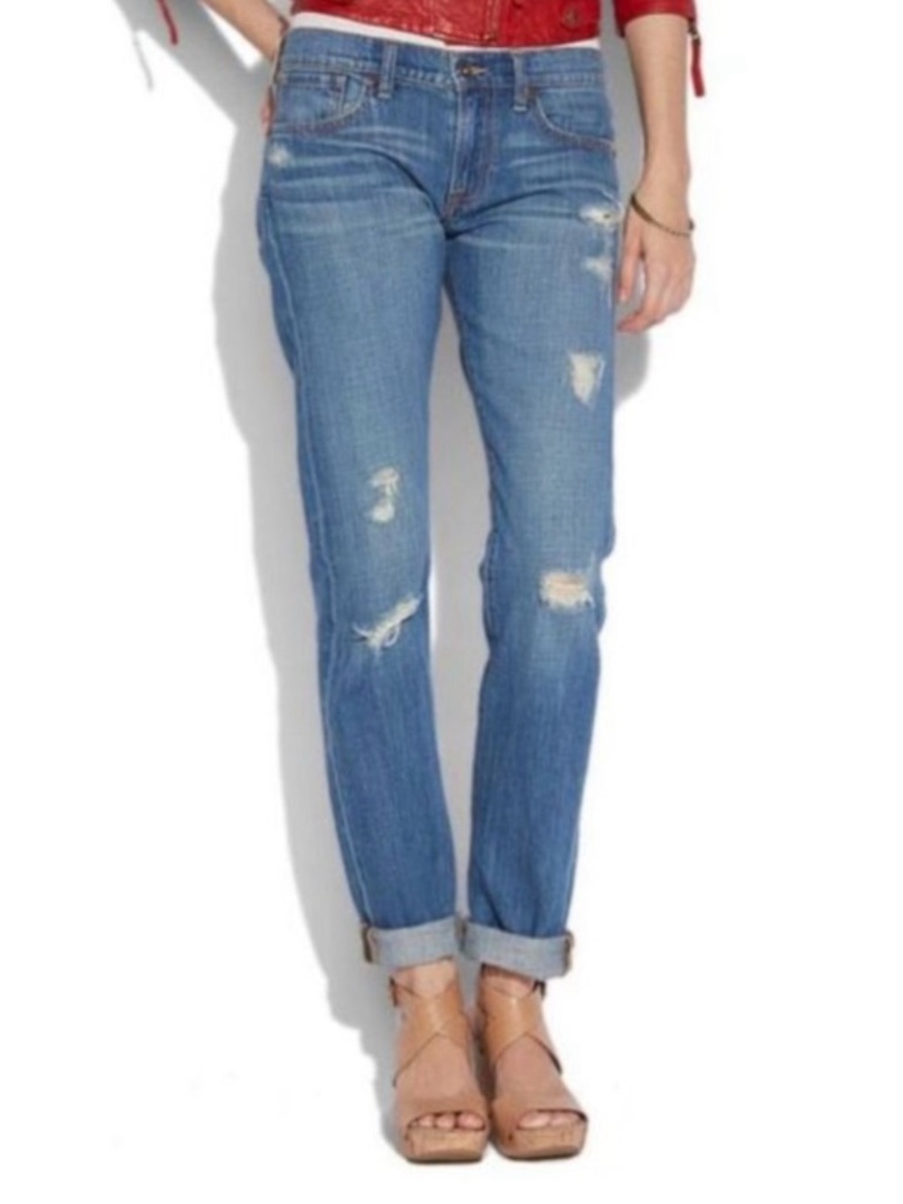 Lucky Brand Jeans Women’s 28 Blue Sienna Tomboy Distressed LIKE NEW!